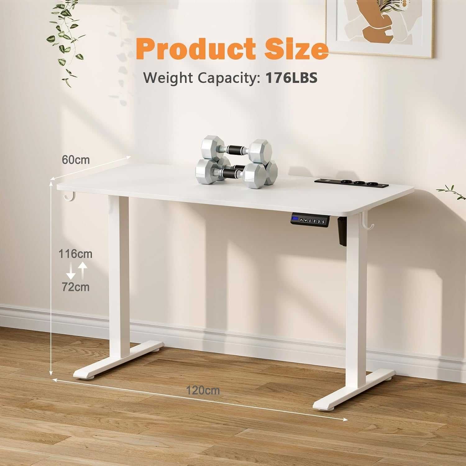 Nowe regulowane biurko / elektryczne / blat / stół / 60x120CM !A2890!
