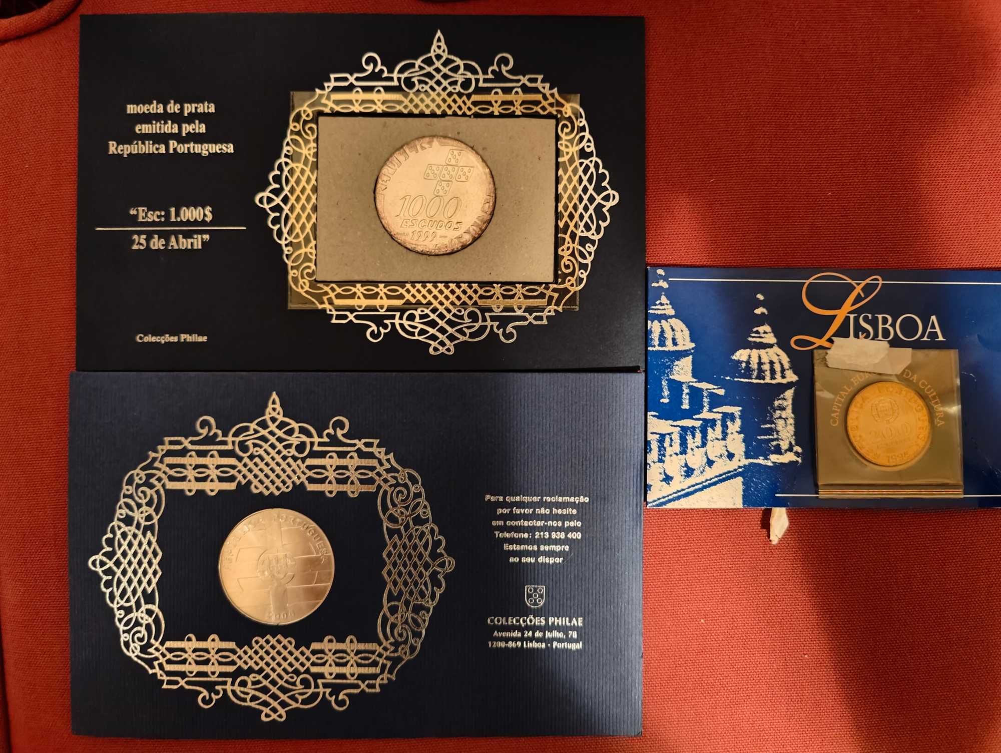 Numismática: Moedas Prata 1000 escudos e 10 eur + Bonus