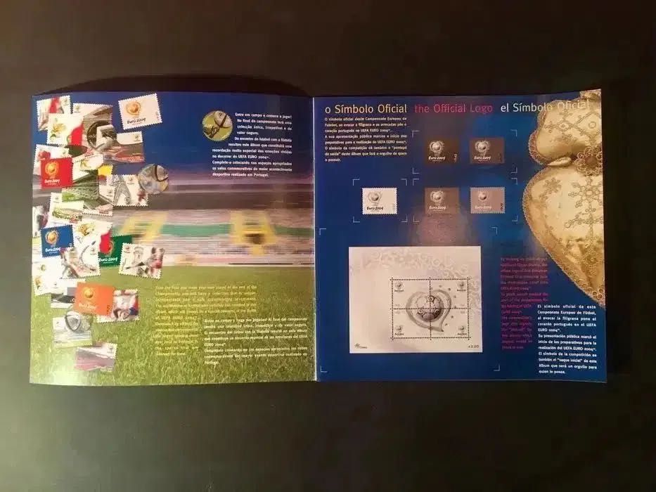 VIVE o 2004 - os selos oficiais da UEFA EURO 2004 - como novos