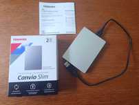 Używany dysk zewnętrzny 2.5" HDD Toshiba Canvio Slim 2TB USB 3.2