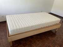 Cama sommier individual ( solteiro ) com estrado e colchao Colunex