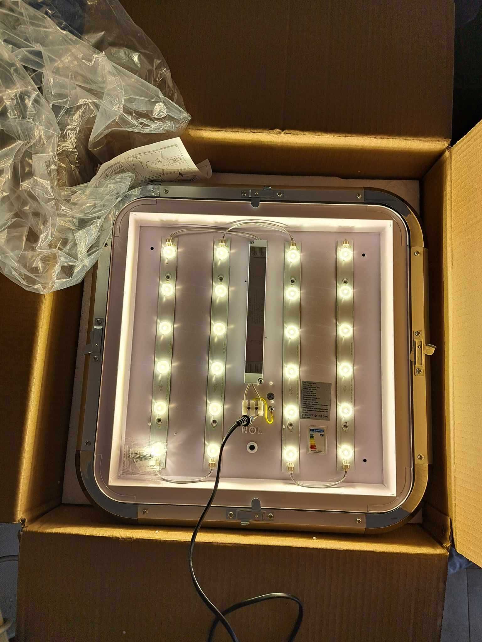 Plafon 2 sztuki,  LED 36W Białe 4000K 45/45cm , 2 tryby świecenia