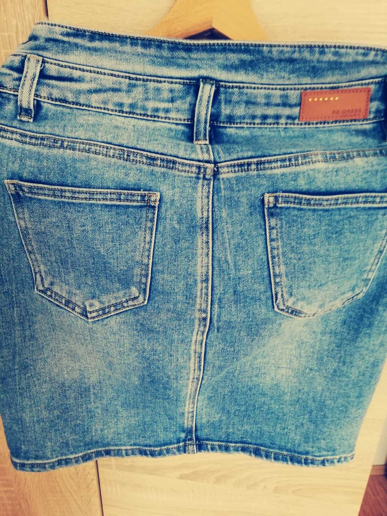 MEGA oryginalna spódniczka, jeansowa, S/M, wygodna