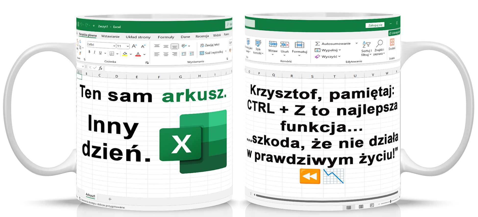 Kubek Excel Idealny prezent programisty księgowego biurowego wyjadacza