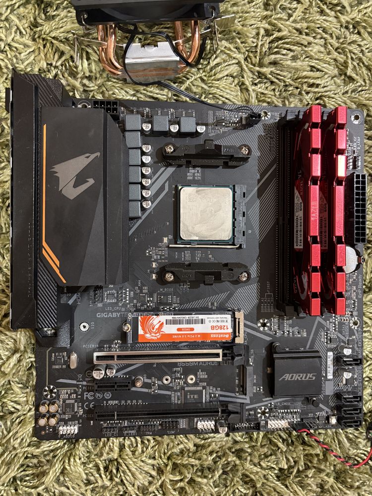 Ігровий комплект AM4 Ryzen 5 5500+DDR 4 16gb+башня+ссд m2 128gb