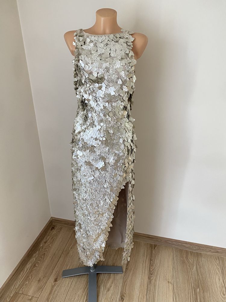 Sukienka cekinowa Asos rozmiqr 38 wesele impreza