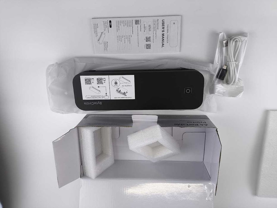 ByteCintia Przenośna drukarka do podróży, drukarka termiczna Bluetooth