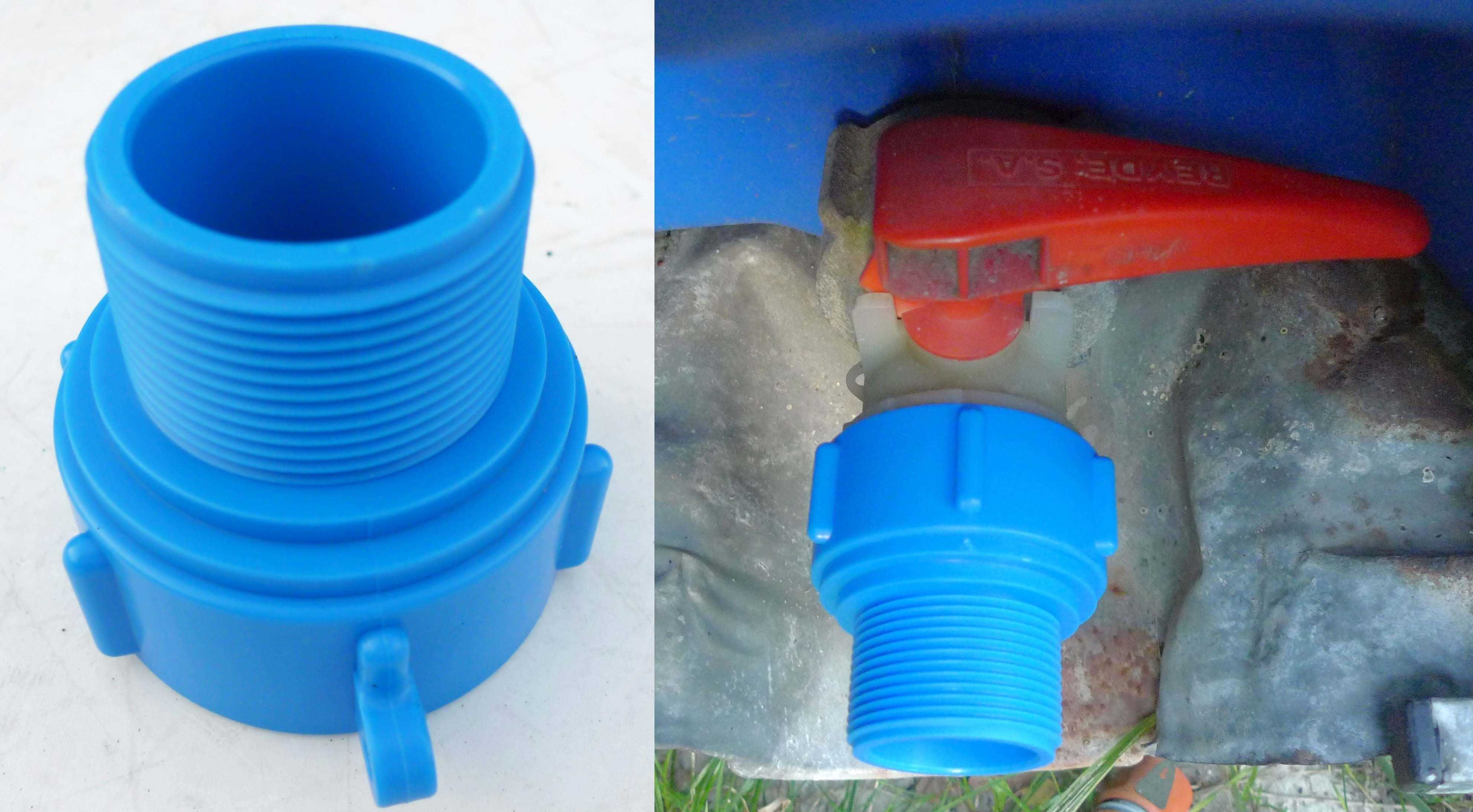 Redukcja z uszczelką do zbiornika Mauzer średnica 6cm na 2" złączka