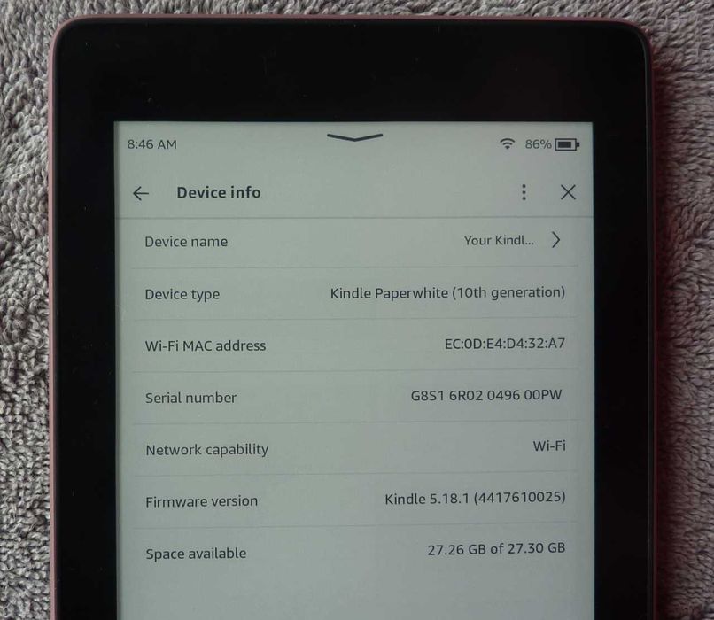 Kindle paperwhite 4 10th generacja - 32 GB pamięci "00PW"