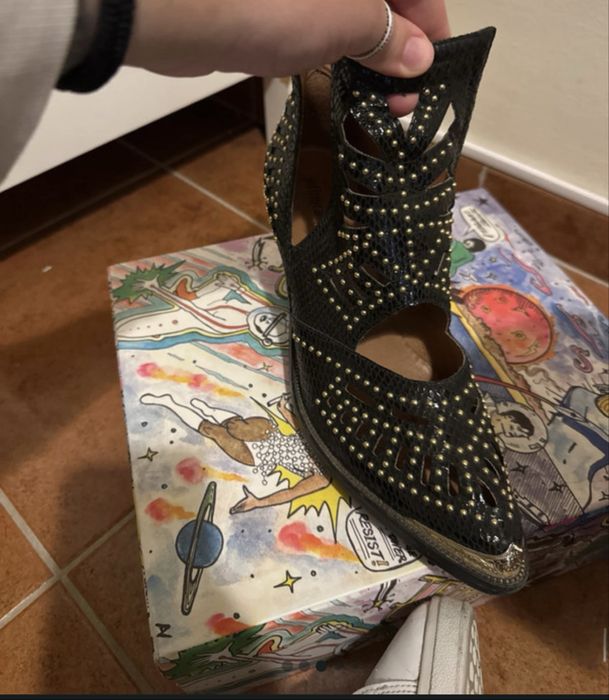 Sapatos MACEO black snake gold