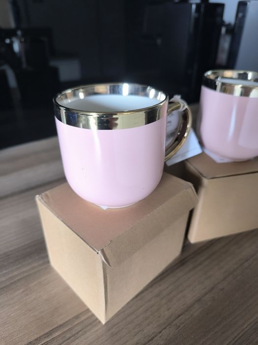 Kubek 2szt różowy złoty 400ml