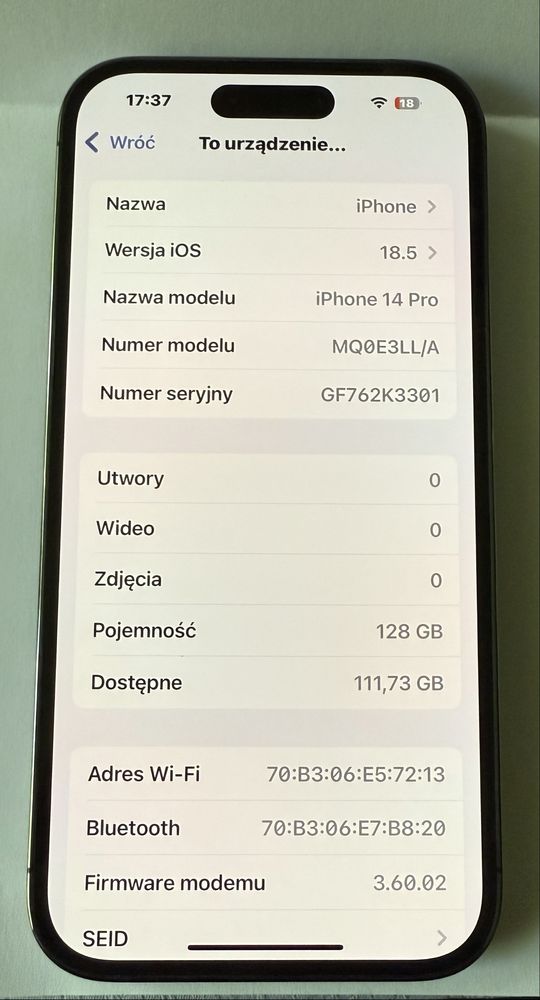 Iphone 14 Pro 128 GB e-sim