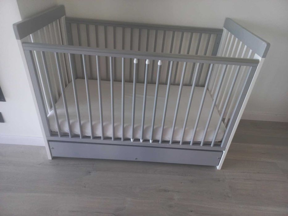 Łóżeczko niemowlęce 120x60 KLUPŚ + materac