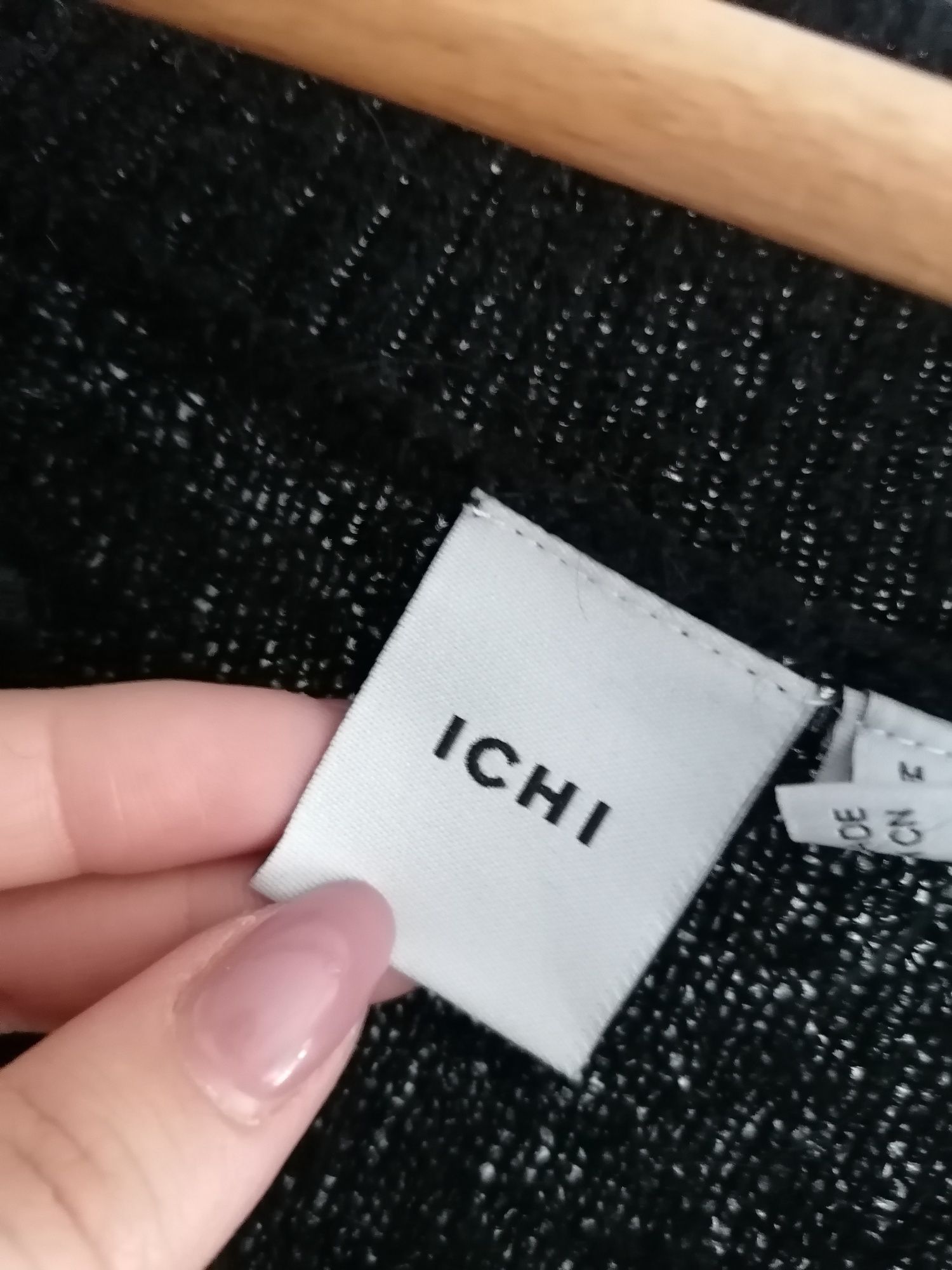 Czarny sweter ICHI 15%alpaka M