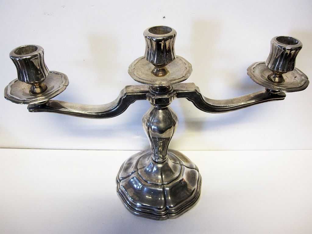 vintage castiçal de 3 lumes com banho de prata - BEARD Montreaux