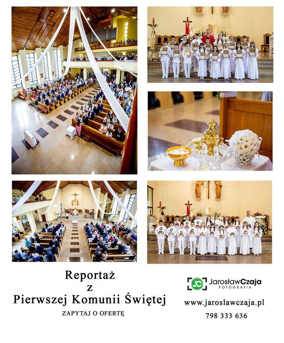 Reportaż, fotografia komunii Świętej. Grupowe lub indywidualne.