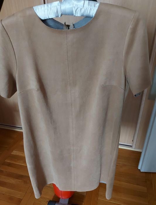 Tunika  brązowa zamszowa