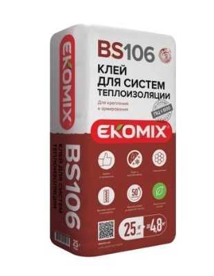 Суміш Ekomix BS 106 кріплення та армування систем теплоізоляці (25 кг)