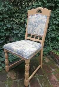 Stylowe krzesła, angielski wzór materiału za 3 szt.