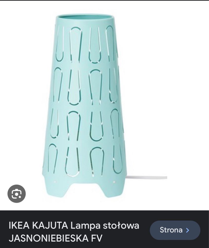 Lampka Kajuta Ikea miętowa