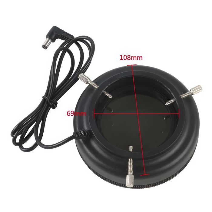 Светодиодный кольцевой светильник с поляризатором для микроскопа