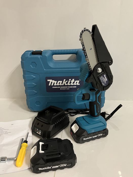 Акумуляторна міні цепна пила makita 36v 3.0a,2 акб в комплекті