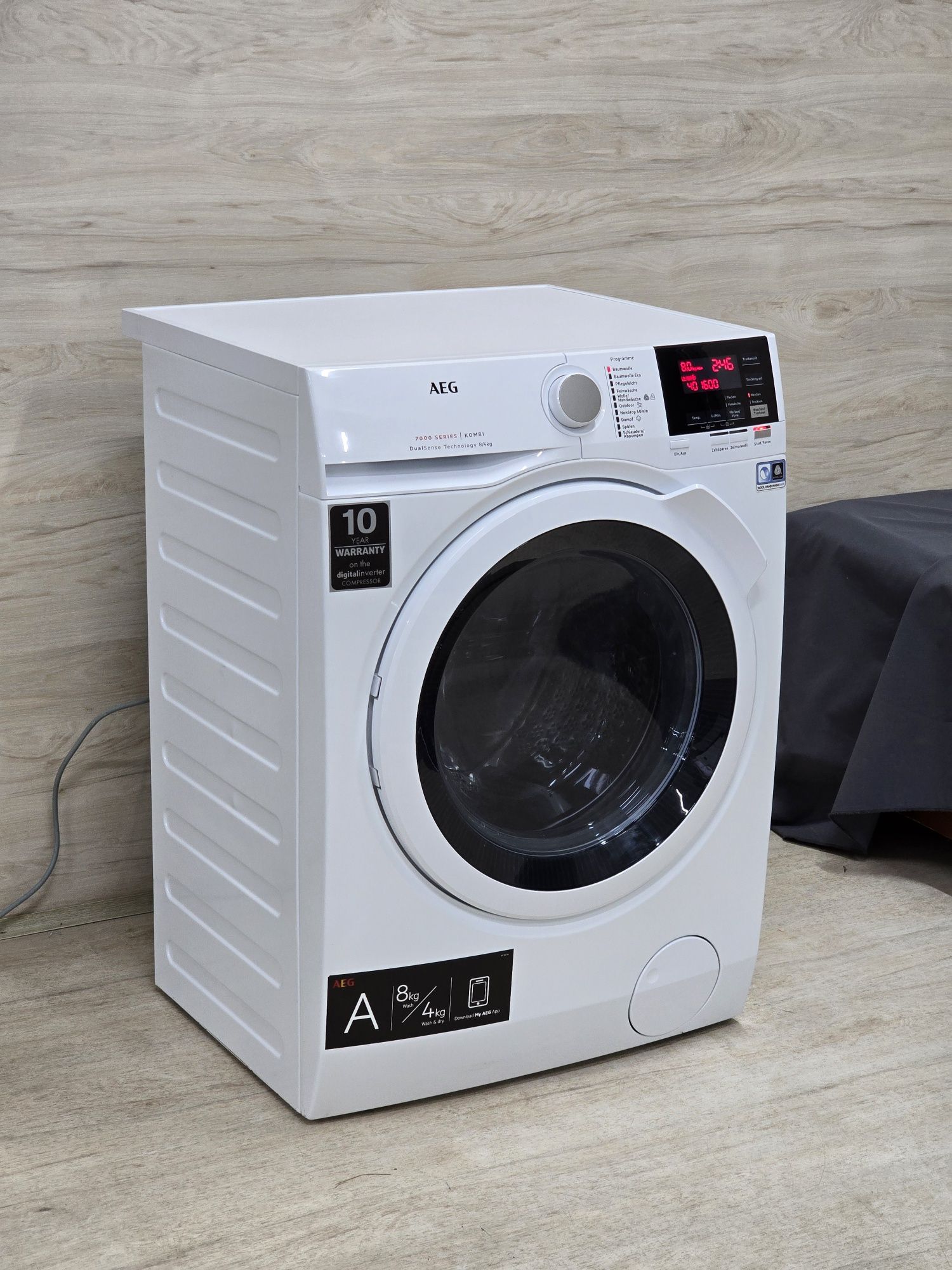 Топ.2в1 Пральна+Сушильна машина AEG 7000series 8/4кг Пар глибина 50см