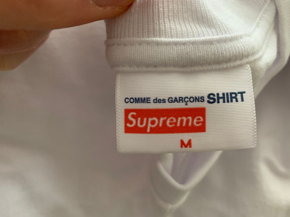 Supreme x cdg SHIRT Split BOX LOGO Tee White Mka