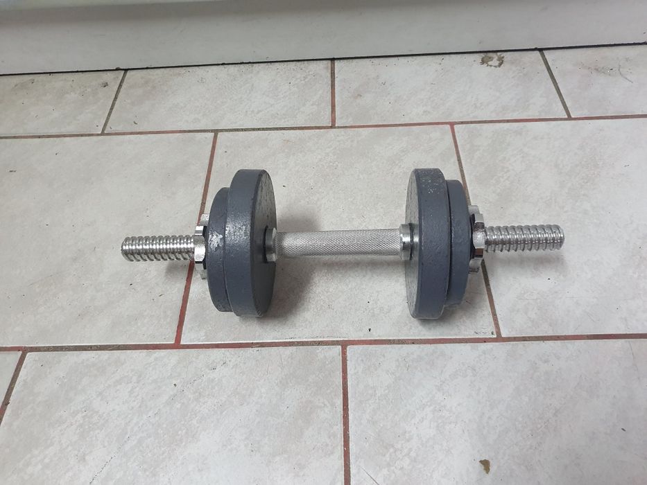 Hantelek ok 10 kg, hantle, hantel, gryf krótki obciążenie żeliwne