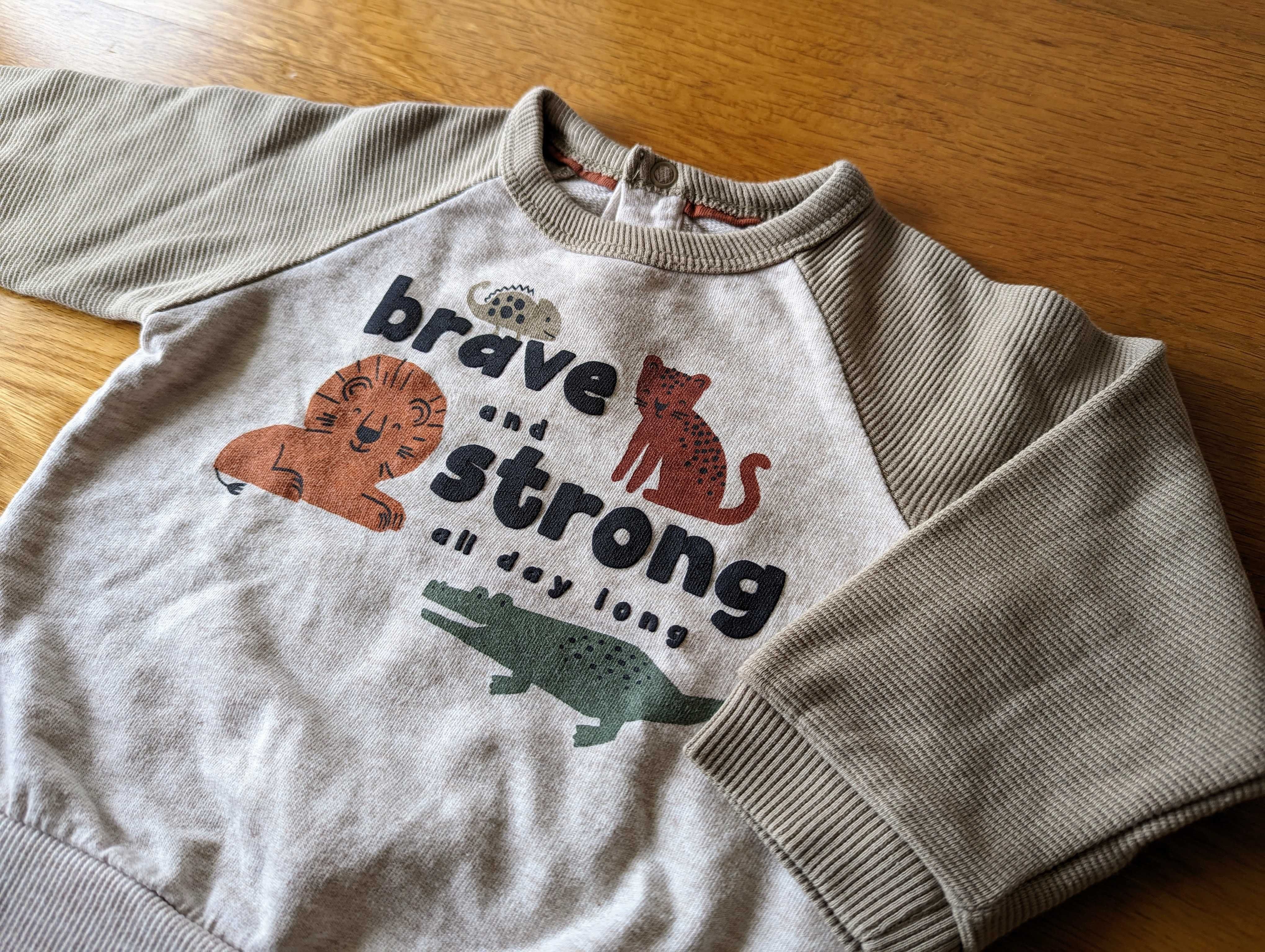 Sweatshirt manga comprida 9-12M