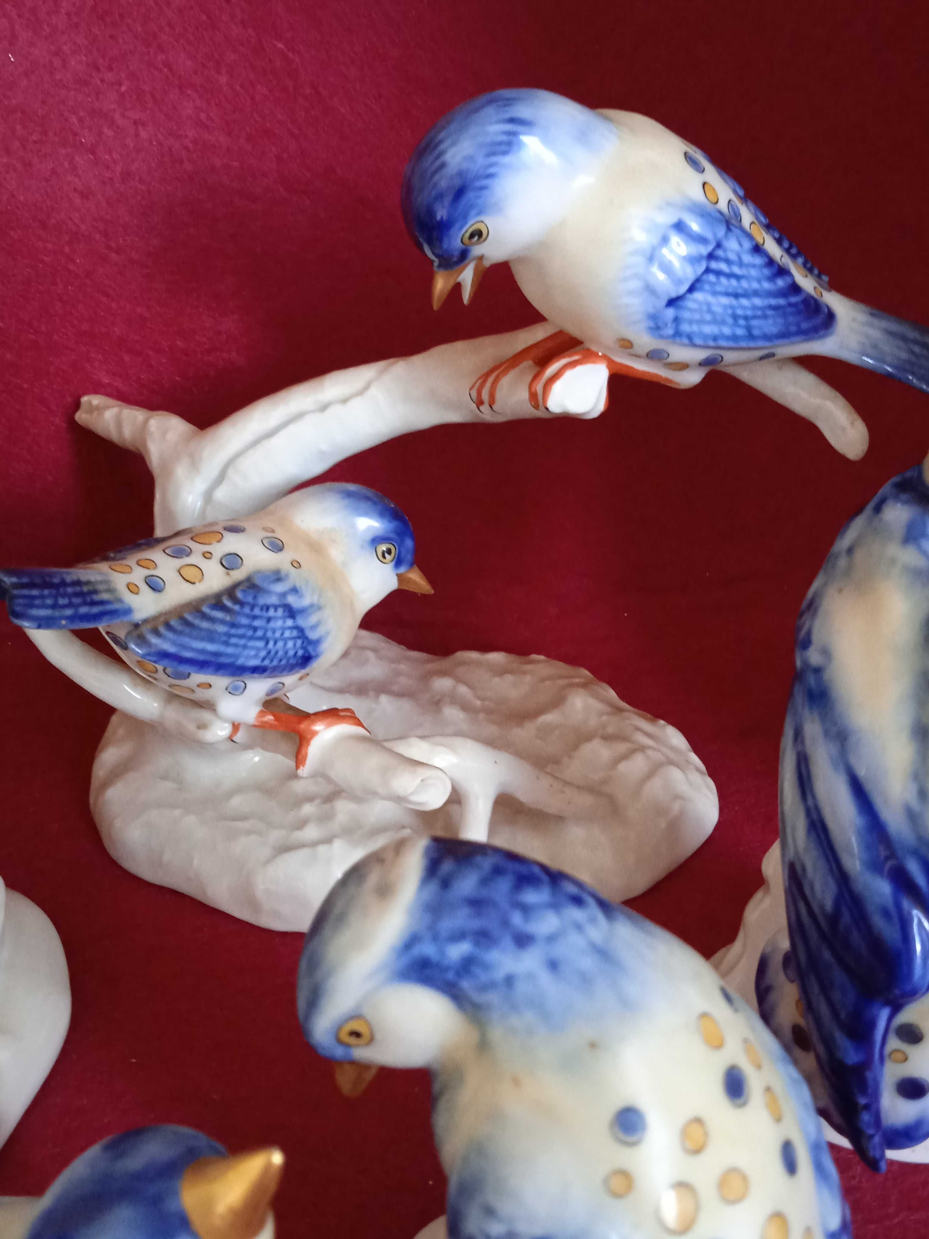 Lote de pássaros vintage em porcelana Vista Alegre