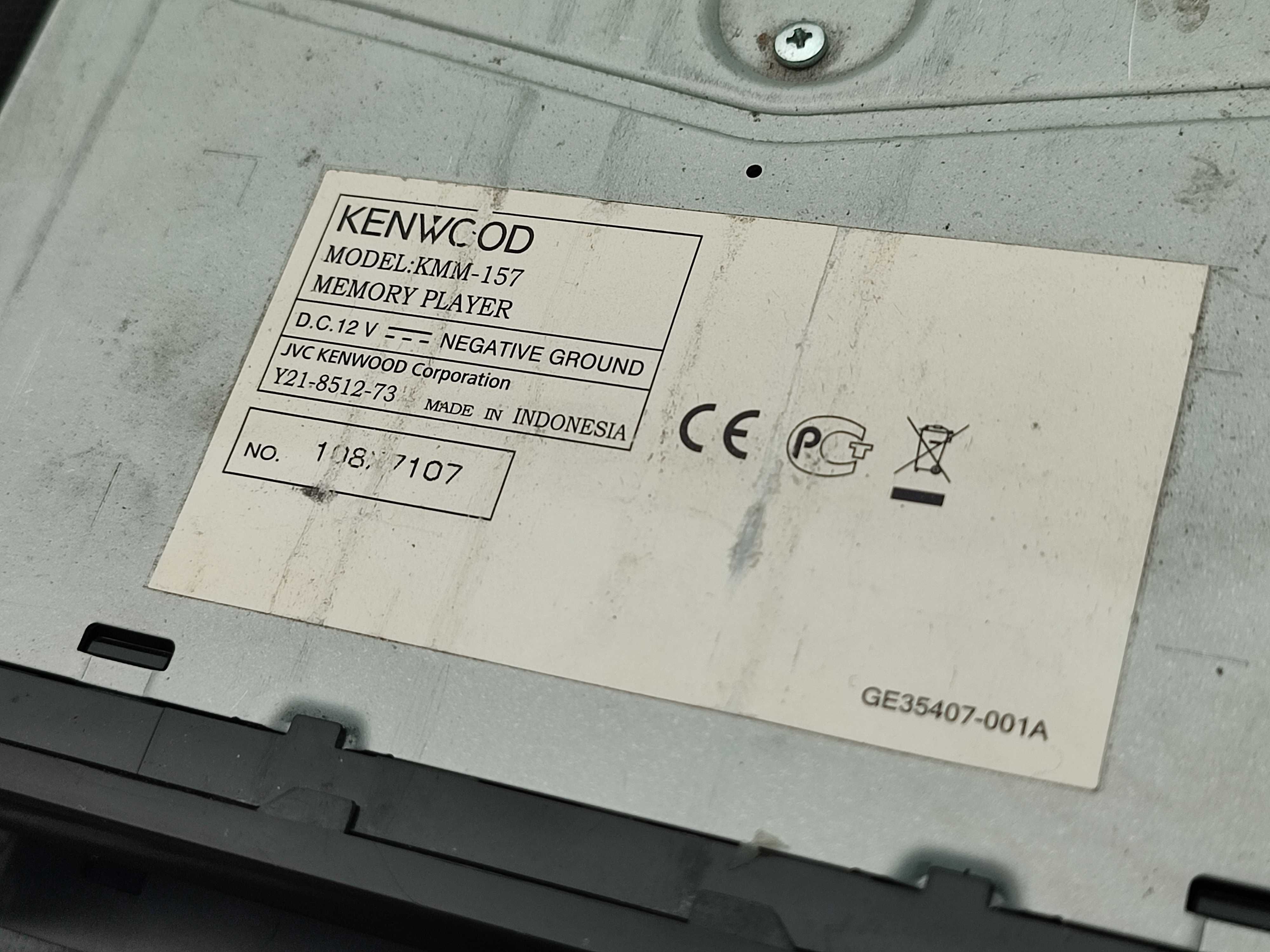 Автозвук автомагнитола KENWOOD KMM-157 с USB, AUX читает Flac