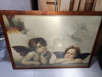 Quadro antigo anjinhos