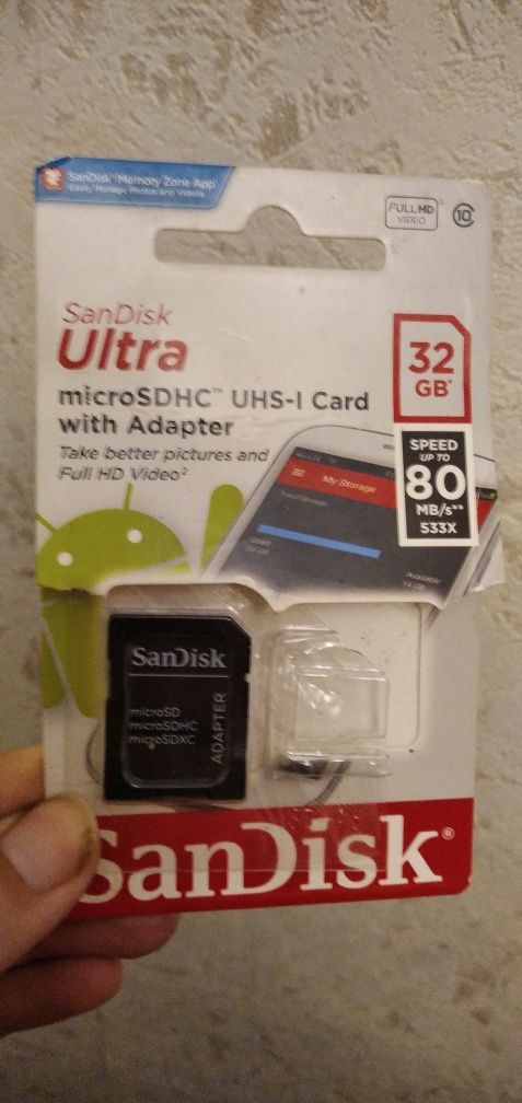 SanDisk mikro sdhc 32 gb adapter