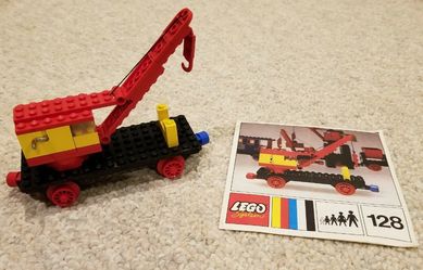 Lego 128 Vintage Mobile Crane Wagon-dzwig 4.5v z 1971r