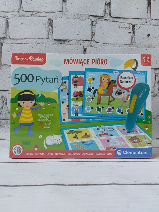 Mówiące pióro 500 pytań 60 zadań Clementoni nowe prezent