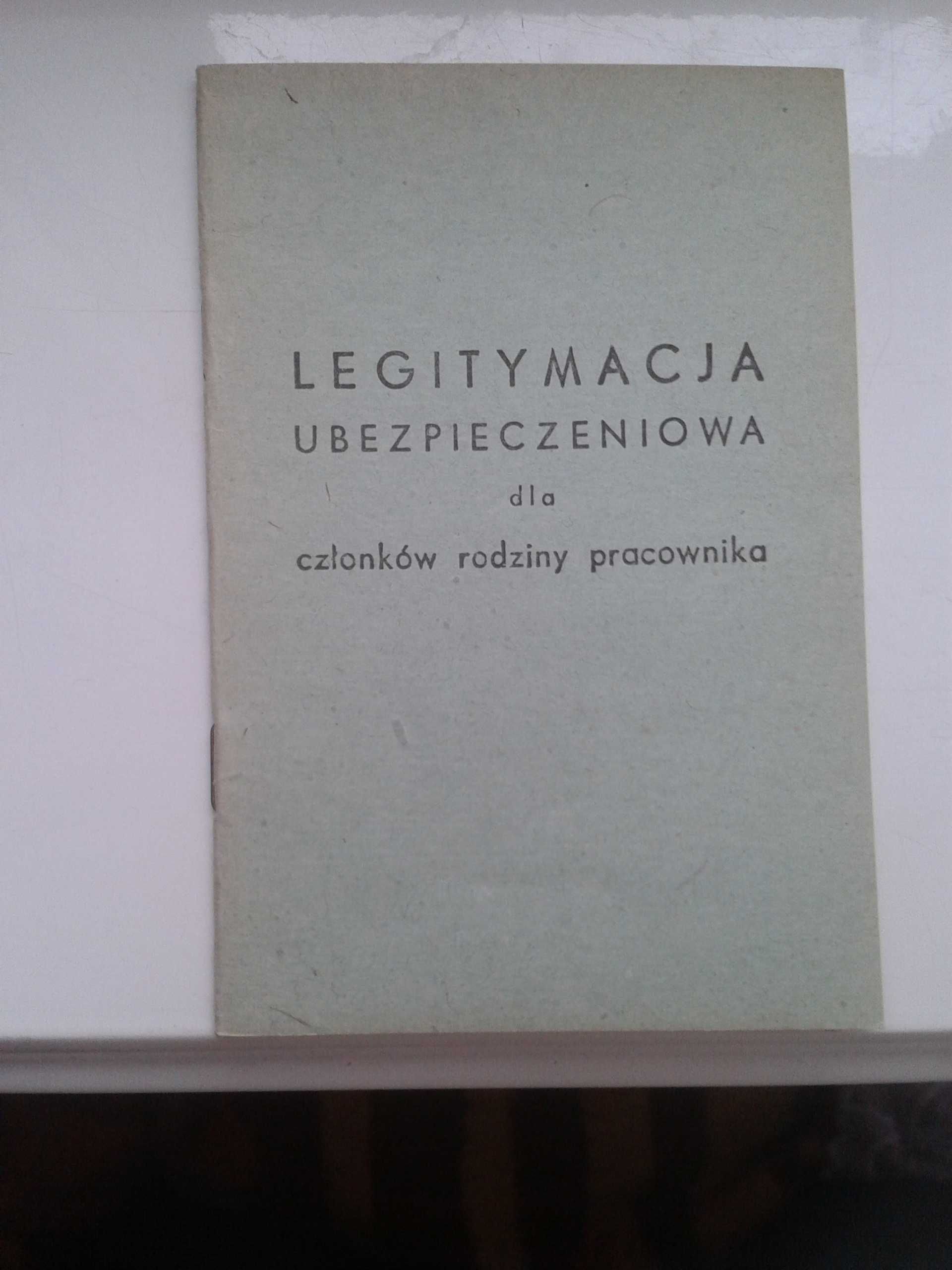 Legitymacja ubezpieczeniowa 2 szt czyste zestaw PRL