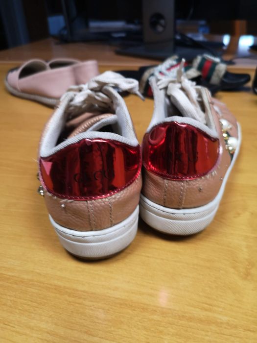 Buty trampki sneakersy Gucci złote ozdobne 38