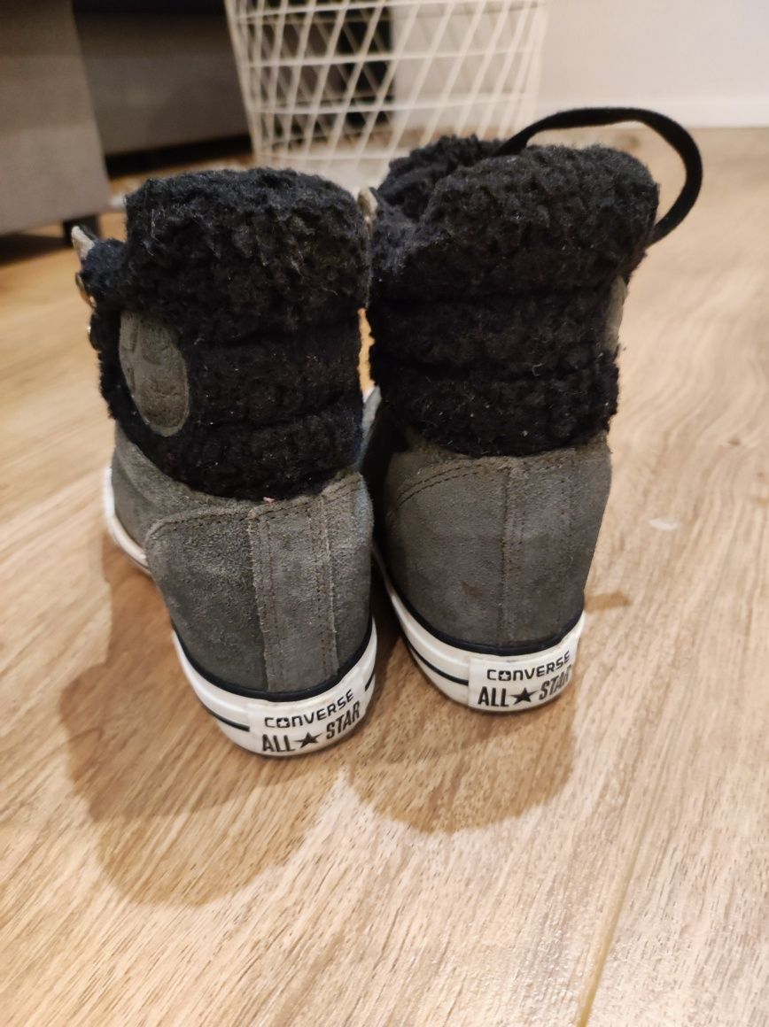 Trampki Converse ocieplane długie rozm 36
