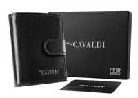 Skórzany portfel męski średnich rozmiarów z systemem RFID - 4U Cavaldi
