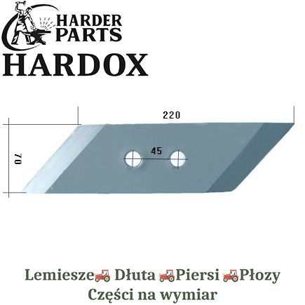 Dłuto Krone HARDOX 9690.990/P części do pługa 2X lepsze niż Borowe