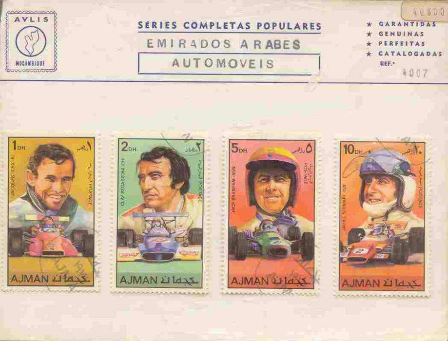Vários conjuntos temáticos de selos