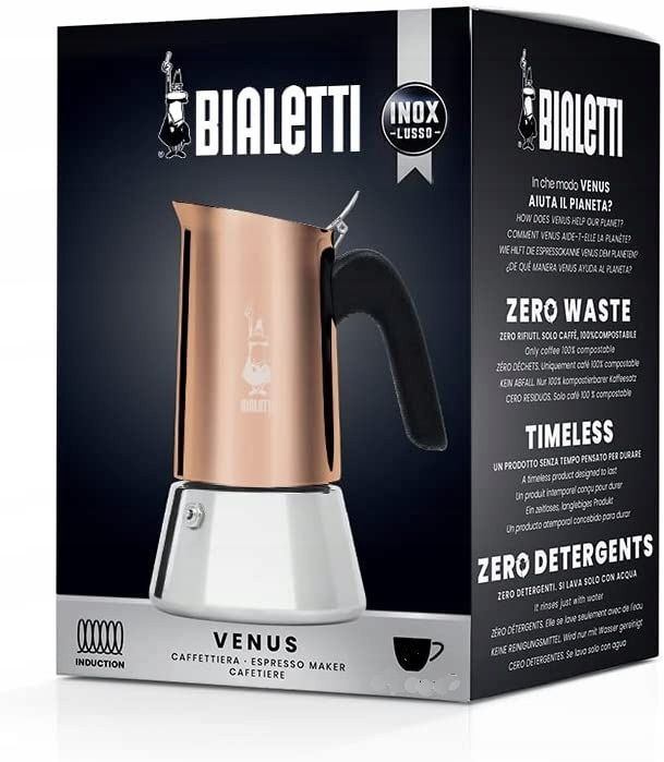Kawiarka nierdzewna New Venus 4 COPPER BIALETTI INDUKCJA 170ml