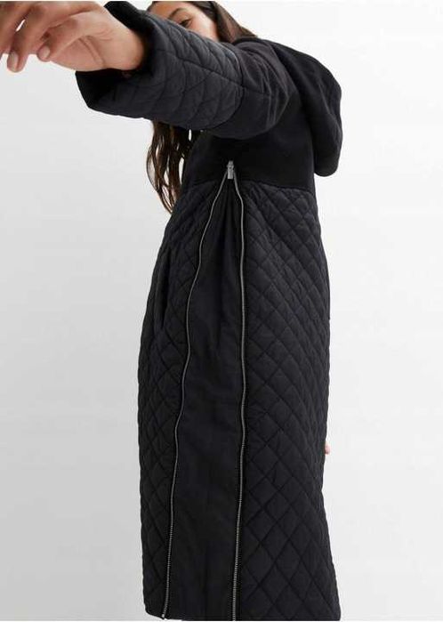 Płaszcz z kapturem, pikowany , ciążowy rozmiar 40