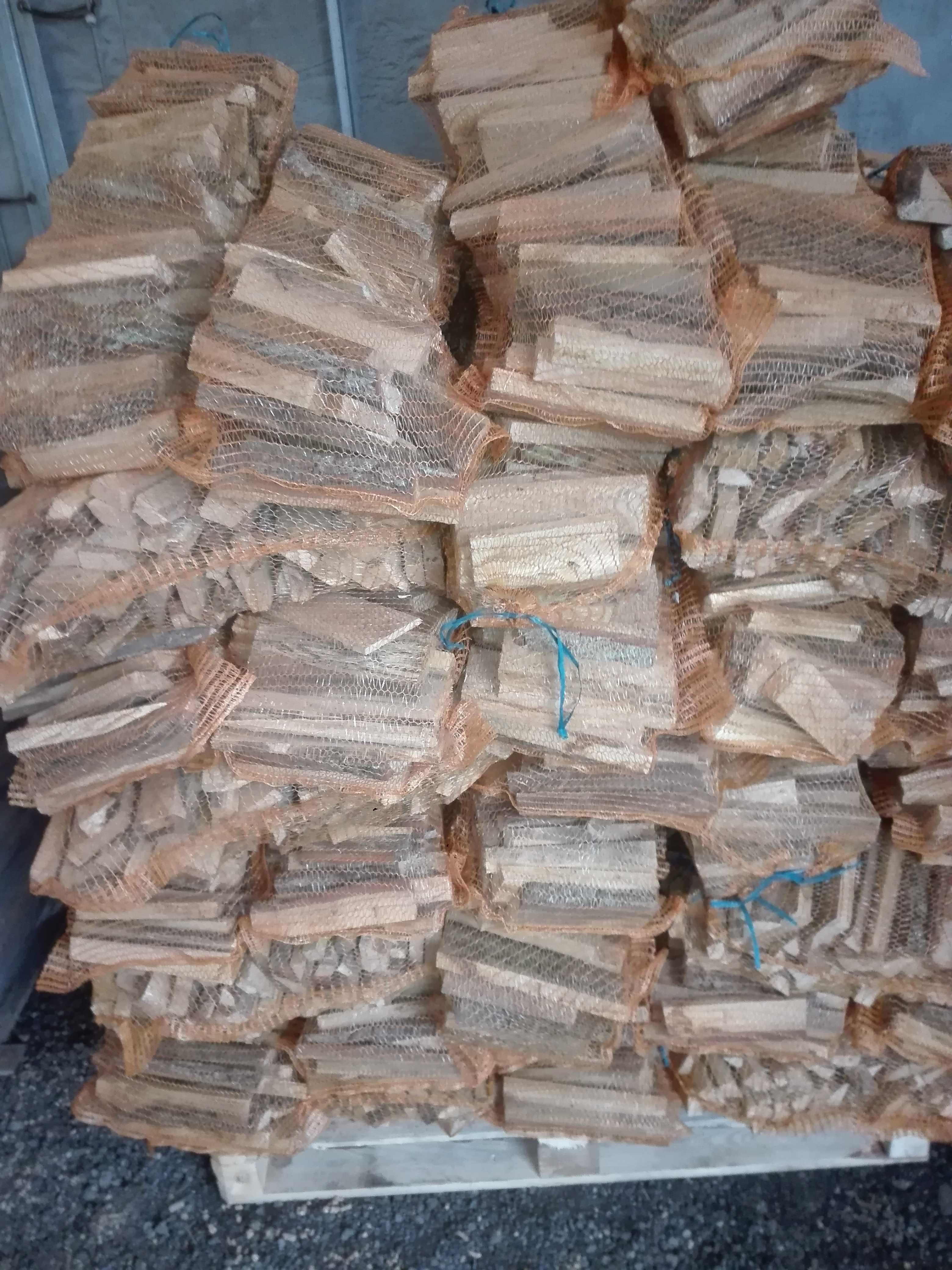 Drewno rozpałkowe,dębowe worki 42x60cmm Pracujemy 7 dni
