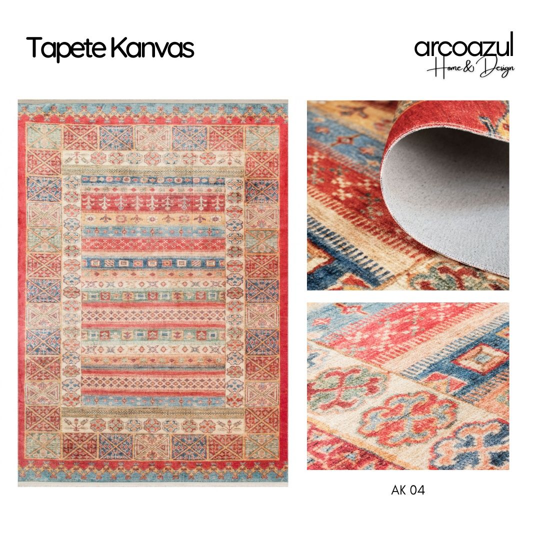 Tapete Kanva - 3 Padroes - Várias medidas By Arcoazul