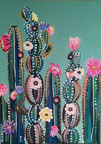 Obraz 70x50cm kaktusy
