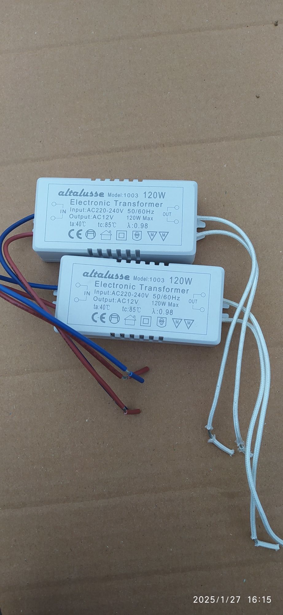 Трансформатор для люстр, светильников c 220v- 12v,   120w.