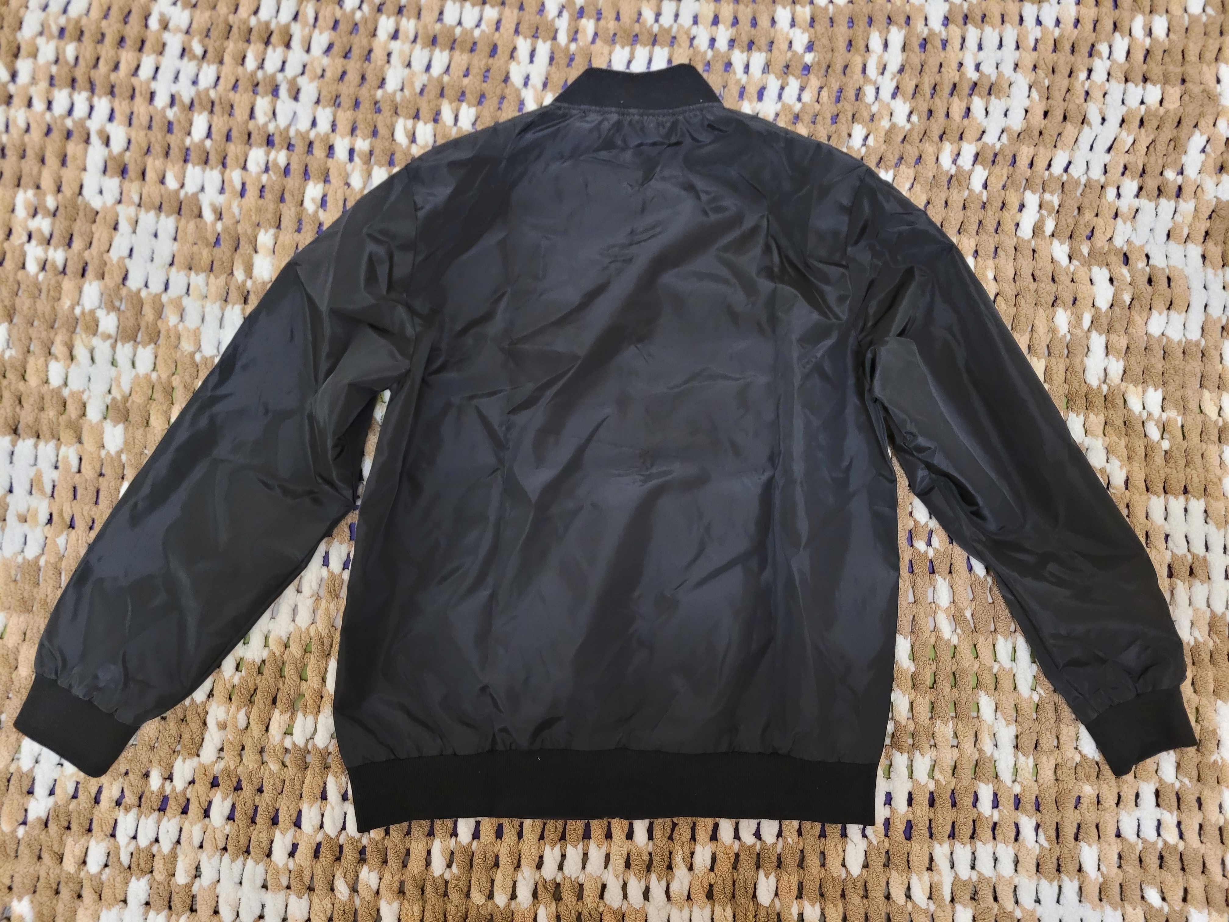 Куртка-бомбер COOFANDY чорна, slim fit, розмір М