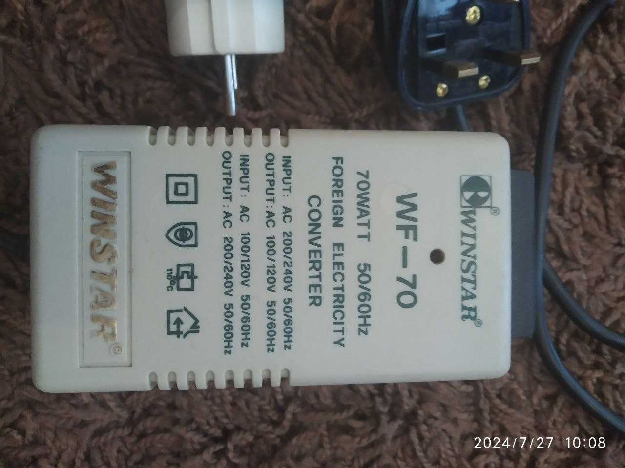 Winstar WF-70 понижающий/повышающий трансформатор 220-110/110-220